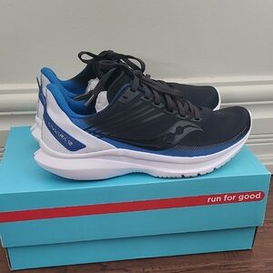 Saucony Kinvara 12 Black and Blue Athletic Shoes